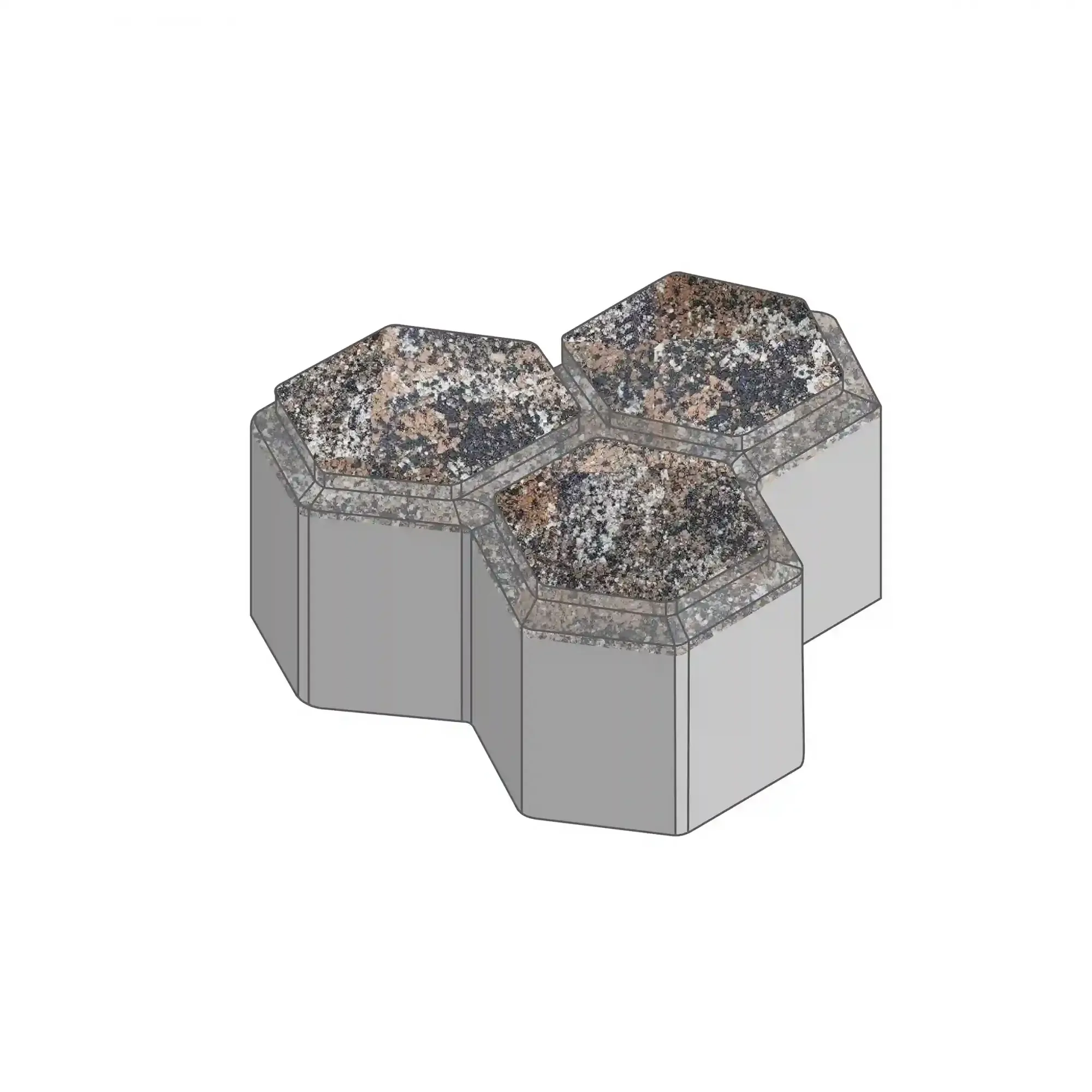 Тротуарная плитка Гексагон Колормикс Мокко